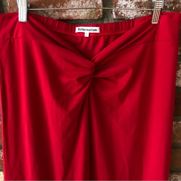 Reformation Rylan Front Twist Midi Skirt - Picture 5 of 8